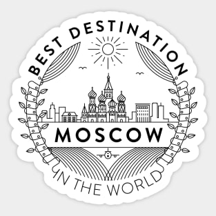 Moscow Minimal Badge Design Sticker